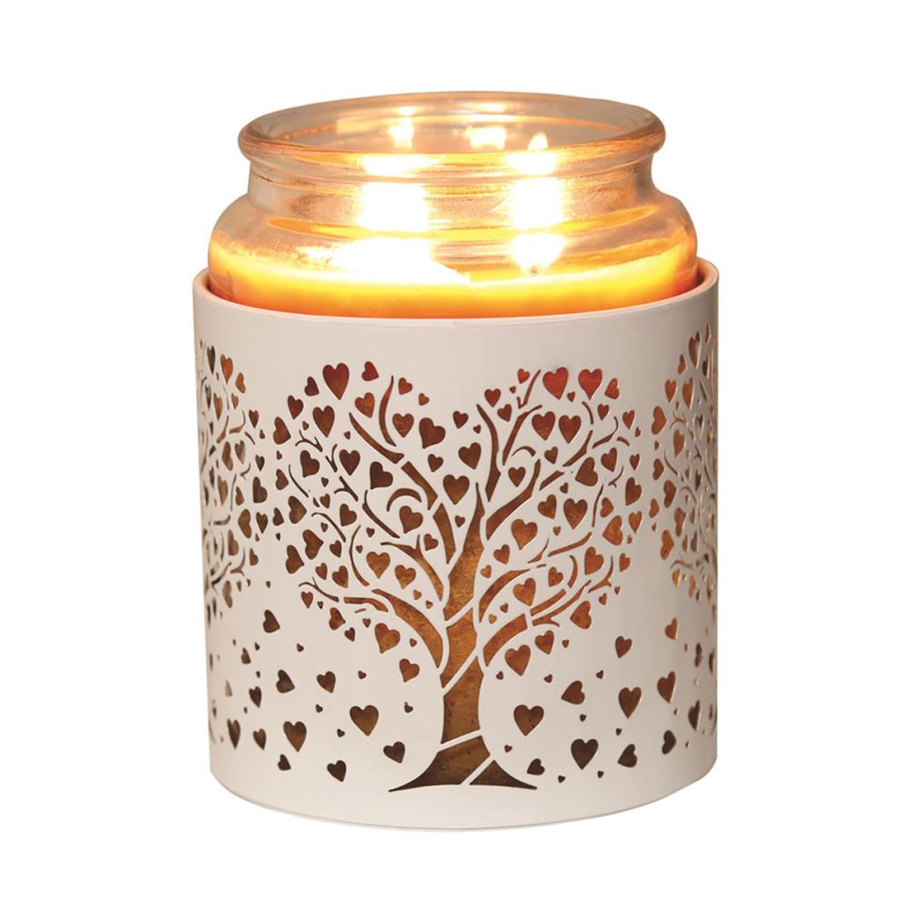 Aroma White & Gold Heart Tree Jar Sleeve & Wax Melt Warmer Extra Image 3